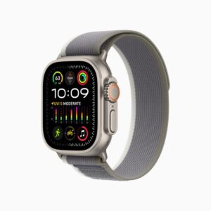 Apple Watch Ultra 2 GPS + Cellular, 49 mm-es titántok terep pánt zöld-szürke