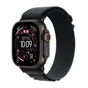 APPLE Watch Ultra 3 GPS+Cellular, 49mm-es fekete titántok, fekete alpesi pánt - M