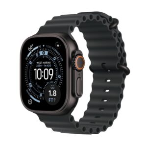Apple Watch Ultra 3 GPS + Cellular, 49 mm-es fekete titántok fekete óceán szíj