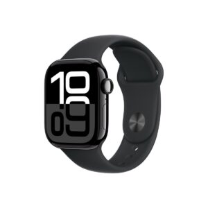 Apple Watch Series 10 GPS + Cellular – 42 mm-es kozmoszfekete alumíniumtok, fekete sportszíj