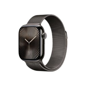 Apple Watch Series 10 GPS + Cellular – 46 mm-es palaszürke titántok, palaszürke milánói szíj
