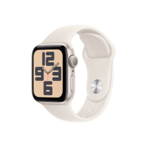 Apple Watch SE (2024) GPS + Cellular – 44 mm-es csillagfény alumíniumtok, csillagfény sportszíj