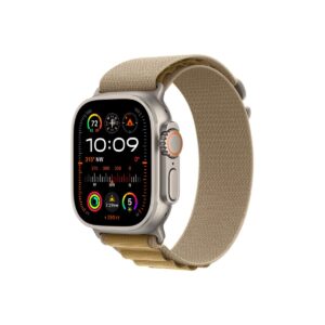 Apple Watch Ultra 2 GPS + Cellular – 49 mm-es natúr titántok, drapp alpesi pánt