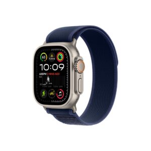 Apple Watch Ultra 2 GPS + Cellular – 49 mm-es natúr titántok, kék terep pánt