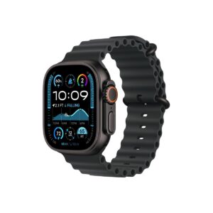 Apple Watch Ultra 2 GPS + Cellular – 49 mm-es fekete titántok, fekete óceán szíj