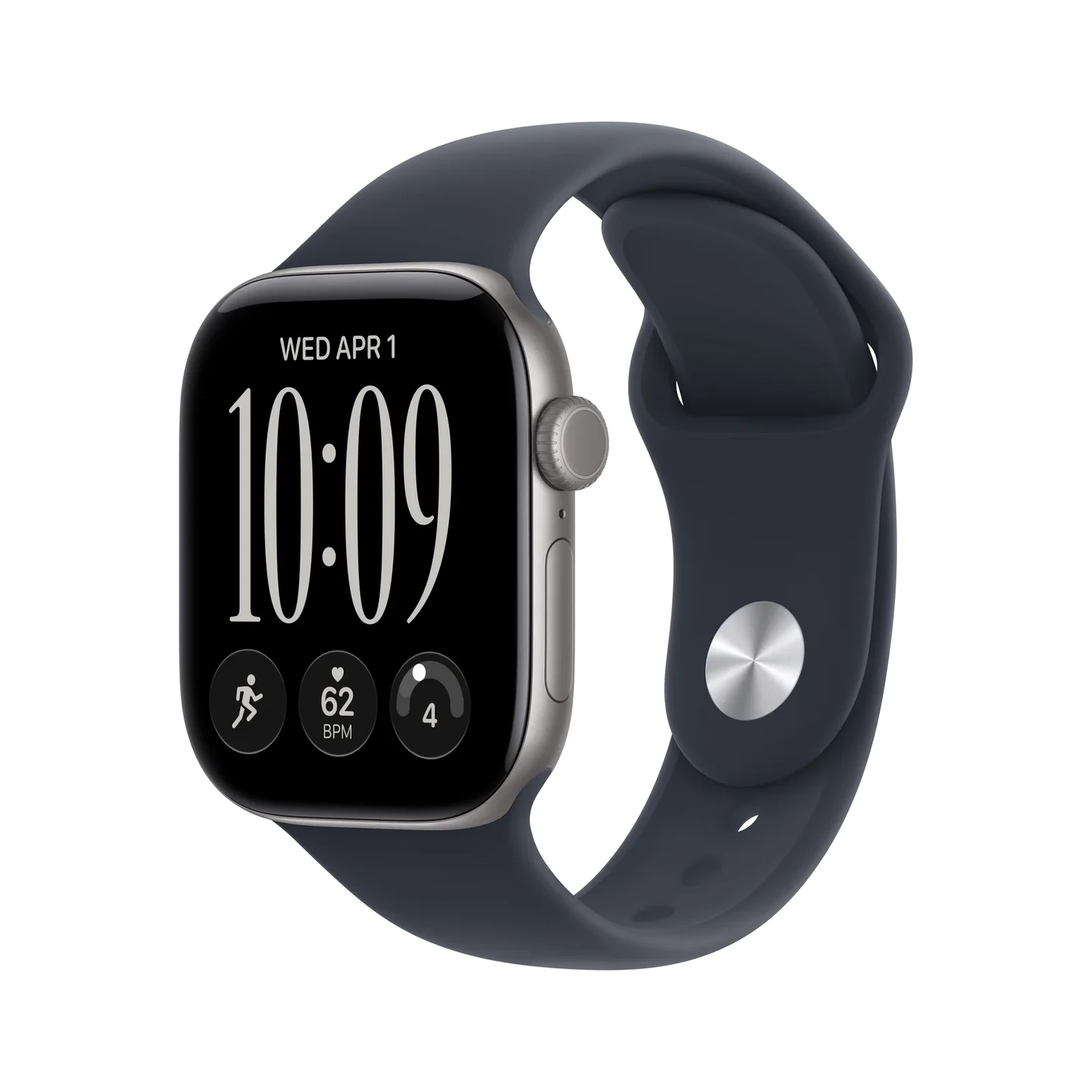 Apple Watch Series 12 GPS, 46 mm, asztroszürke alumíniumtok, Burgundi Sport Band