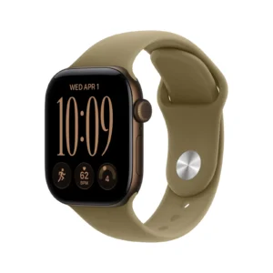 Apple Watch Series 12 GPS, 46 mm, sötét bronz alumíniumtok, Fekete Solo Loop