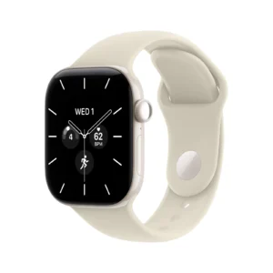 Apple Watch Series 12 GPS + Cellular, 46 mm, gyöngyházfehér kerámiatok, Tevebarna Magnetic Link