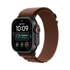 Apple Watch Ultra 4 GPS + Cellular, 49 mm, fekete titántok, Burgundi Alpine Loop