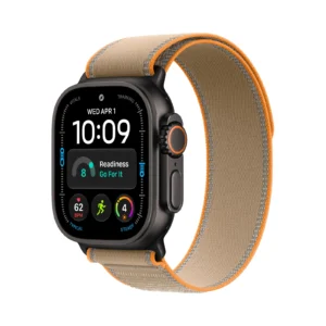 Apple Watch Ultra 4 GPS + Cellular, 49 mm, fekete titántok, Homokszín Trail Loop