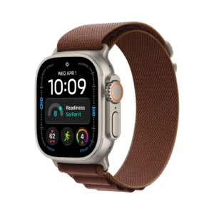 Apple Watch Ultra 4 GPS + Cellular, 49 mm, natúr titántok, Burgundi Alpine Loop