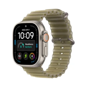 Apple Watch Ultra 4 GPS + Cellular, 49 mm, natúr titántok, Áttetsző moszatzöld Ocean Band