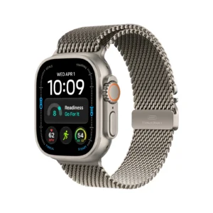 Apple Watch Ultra 4 GPS + Cellular, 49 mm, natúr titántok, Natúr titán Titanium Milanese Loop