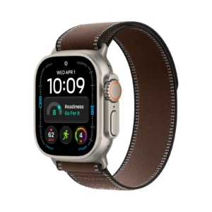 Apple Watch Ultra 4 GPS + Cellular, 49 mm, natúr titántok, Sötét umbra Trail Loop